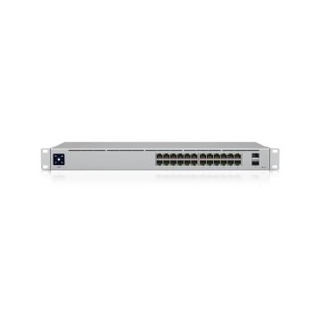 Ubiquiti - USW-24 - Switch Géré - 24 x 10/100/1000 + 2 x Gigabit SFP - de bureau - Montable sur rack