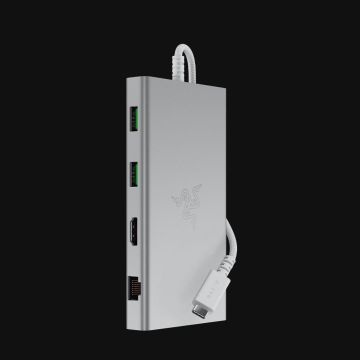 RAZER USB-C Dock - 11-Port USB-C Hub - HDMI 4K - son 7.1 - Mercury Edition