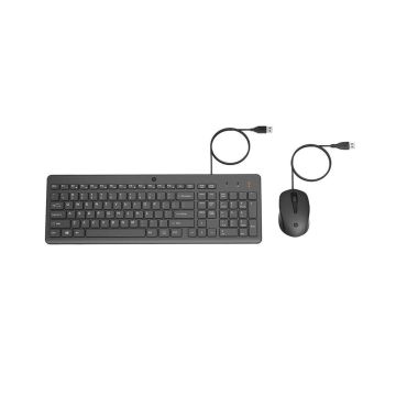 Clavier et souris filaires HP 150 Noir, AZERTY, précis et ergonomiques, clavier silencieux, touches ultraplates