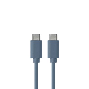 Câble USB-C/USB-C en silicone - USB 2.0 - Charge 3A/60W - 1.50m - bleu nuit