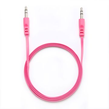 Câble Jack/Jack M/M plat 1.50m - fushia 3.5mm