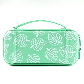 Etui de transport/rangement Nintendo Switch OLED vert : Etui, protection base + protections Joy-Con, verre trempé (et kit de nettoyage)