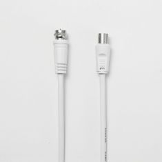 Câble Coaxial/Satellite 9.52 mm mâle/mâle - 2m - blanc