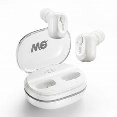 Ecouteurs sans fil - Earpod - Blanc HD bass sound - Bluetooth 5.0 Cable de charge intégré Boitier de recharge (x18 recharges) - coloris blanc