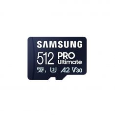 CARTE MEMOIRE SAMSUNG 512 Go MICRO-SD PRO Ultimate avec lecteur USB Classe 10 Lecture 200 Mo/s Ecriture 130 Mo/s MB-MY512SB/WW