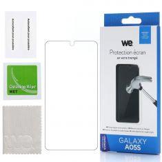 Verre trempé : Protection écran - dureté 9H (9 fois plus résistant) - anti-rayures - anti-bulles d'air - ultra-résistant - compatible pour A05S