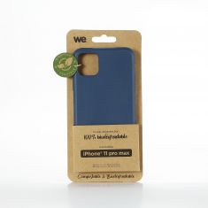 WE Coque de protection BIODEGRADABLE APPLE IPHONE 11 PRO MAX Bleu: 100% biodégradable et compostable  semi-rigide