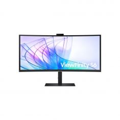 ECRAN 34'' SAMSUNG ViewFinity S65UV Noir WQHD 21:9 VA 350 cd/m2 5ms 100Hz 1xHDMI 1x USC-C 2xUSB 1xVGA 1xLAN Incurvé 1000R Webcam intégré Pied Inclinable 
