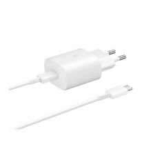 CHARGEUR SECTEUR ULTRA RAPIDE 25W USB Type-C to Type-C 1m Blanc avec cable SAMSUNG EP-TA800XWEGWW
