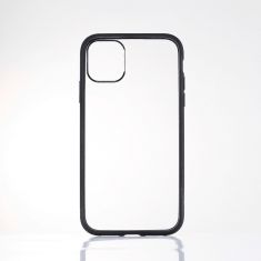 We Coque de protection RUBBER APPLE IPHONE 11: Dos transparentcontour mat noir- anti-chocs  antidérapant  semi-rigide -apparence du téléphone conservée