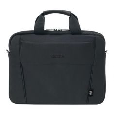 DICOTA Sacoche Ecologique SLIM CASE BASE Noir Pour PC portable 15-15.6" Polyester, Rembourré Poche frontale Confortable Garantie a vie D31308-RPET"