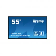 IIYAMA LFD 55" dalle IPS 24/7 3840x2160 DVI VGA 3xHDMI  2xHP 1xDP 2xUSB 1xMini jack 500cd/m² Paysage/port 8ms MediaPlayer VESA 400x400 LH5554UHS-B1AG