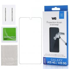 Verre trempé : Protection écran - dureté 9H (9 fois plus résistant) - anti-rayures - anti-bulles d'air - ultra-résistant - compatible pour A15 4G / A15 5G