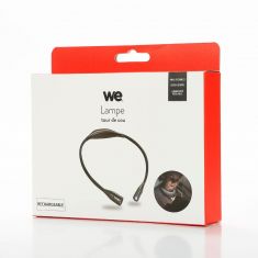 Lampe tour de cou, batterie rechargeable de 1000mAh, bras flexible, indensité lumineuse réglable en 3 niveaux, couleur neutre, blanc froid, blanc chaud.
