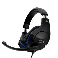 Casque HyperX Cloud Stinger Noir et Bleu, filaire, coussinets à mémoire de forme, oreillettes pivotantes à 90°, compatible PS4, PS5