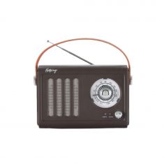 Enceinte/Radio rétro HALTERREGO style vintage, RMS 5W, Bluetooth, Radio FM, lecteur USB, Aux IN, Batterie rechargeable, marron
