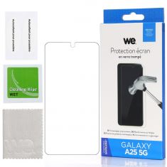 Verre trempé : Protection écran - dureté 9H (9 fois plus résistant) - anti-rayures - anti-bulles d'air - ultra-résistant - compatible pour A25 5G