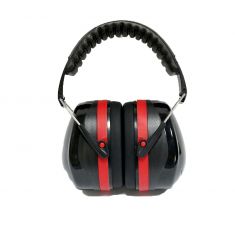 Casque Anti bruit atténuation 32dB avec housse de transport noir/rouge