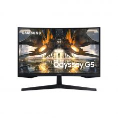 Ecran 27'' Samsung Noir LS27AG550EPXEN Gaming Odyssey G5 WQHD Incurvé 1000R VA 1ms 300cd/m² 165Hz 1xHDMI 1xDP AMD FreeSync. Pied inclinable. Bords Ultra fins