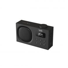 Radio portable DAB+/FM rechargeable RMS 3W, Double alarme Luminosité réglable Noire