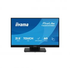 Ecran IIYAMA 21.5" Tactile PCAP 10 points ULTRA MINCE dalle IPS anti-reflet 1920x1080 4ms 300 cd/m² HDMI DisplayPort 2xUSB  HPs T2254MSC-B2AG