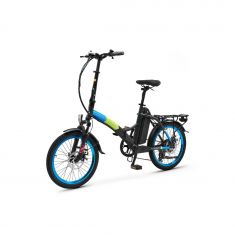 Vélo électrique pliable Argento Piuma Blue Moteur Bafang 36V/250W/45Nm , Batt 36V 10.4Ah, Dérailleur Shimano 7 vitesses. 25Km/h Pneu 20" 
