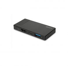 DST-Micro, Micro Docking Station USB C pour Laptop avec résolution 4K et charge 100W. Ajoute port HDMI, USB  A et un port d'alimentation Type C a votre PC  