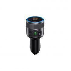 Transmetteur FM Bluetooth V5.1 avec port USB (QC 3.0 18W) et USB-C (PD24W) , finition métalique