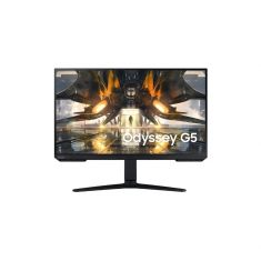 Ecran 27'' Samsung LS27AG520NUXEN Gaming Odyssey G5A Noir WQHD VA 1ms 165 Hz. AMD FreeSync / G-Sync HDR400. Pied modulable Hauteur, Pivotant, Rotatif