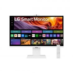 ECRAN LG SMART Monitor 32" Blanc IPS 16:9 5ms 3840x2160 60Hz 400cd/m2 HDR 10 HPs HDMI USB-C Télécommande et caméra POGO Pied inclinable réglab haut et pivot