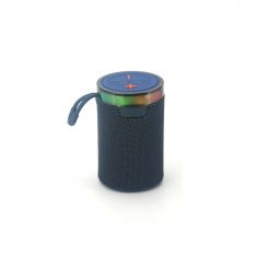 Enceinte bluetooth 72W, lecteur de cartes micro SD, batterie rechargeable 1200mAh, jeu de lumière, dragonne, 80*80*130mm
