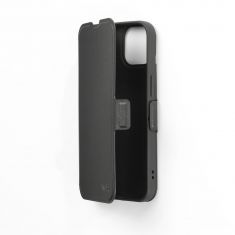 WE Etui folio AIMANTE APPLE IPHONE 15 PLUS Noir:  fermeture magnétique - anti-chocs - Accès caméra – porte-cartes - Fonction support
