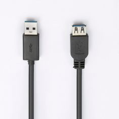 Rallonge USB 3.0 - 2m USB A mâle / USB A femelle Coloris noir