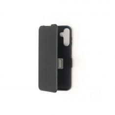 Etui folio CLASSIQUE Noir: Avec fenêtre - anti-chocs - léger - ultra-fin - fonction support - accès caméra - compatible pour Galaxy 25 5G