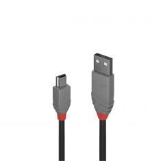 Câble USB 2.0 type A vers Mini-B, Anthra Line, 2m