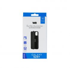 WE Etui folio AIMANTE SAMSUNG GALAXY S23+ Noir:  fermeture magnétique - anti-chocs - Accès caméra – porte-cartes - Fonction support