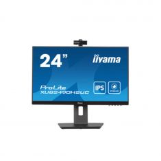 ECRAN 23.8" IIYAMA dalle IPS avec Webcam et microphone 4ms 1920x1080 250 cd/m² VGA HDMI DisplayPort USB-HUB  2x2W HPs Pivot 15cm pied réglable