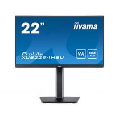 Ecran IIYAMA 21.5" Noir ULTRA MINCE VA 16:9 1920x1080 1ms 250cd/m² 1xHDMI 1xDP 2xUSB HPs 150mm pied réglable en hauteur Pivot 3 côtés ss bordure XUB2294HSU-B2