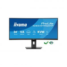 Ecran IIYAMA 34" VA 21:9 incurvé 1500R 3440x1440 0.4ms 120Hz 350 cd/m² HPs 2xHDMI DP 1xUSB-C 4xUSB(2x3.2 2xType C) 1 dock USB-C 15cm pied réglable hauteur TCO 