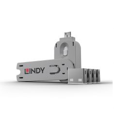 Clé USB et 4 bloqueurs de ports USB, Blanc