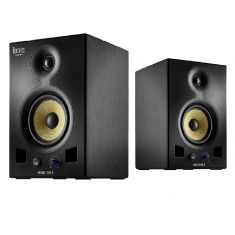 Hercules DJ MONITOR 5 2x80w RMS 160w Peak Power RCA TRS XLR Enceintes monitoring compacte et optimisee en Kevlar, caisson bois
