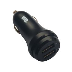 Chargeur allume-cigare WE - 2 USB 2 ports USB 2.1A + 1A noir