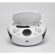 Lecteur - Radio CD -USB FM 88-108mhz, Lecteur CD/CD-R/CD-RW Lecteur USB , RMS 2*1W blanc