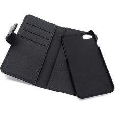 Etui folio CLASSIQUE Noir: Avec fenêtre - anti-chocs - léger - ultra-fin - fonction support - accès caméra - compatible pour iPhone 6 / 7 / 8 / SE 2020