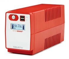 SALICRU Onduleur SPS 500 SOHO + Line-interactive 500VA 2USB 2prises Shuko/FR Protection surcharge avec charge APFC 647CA000001
