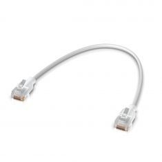 UACC-Cable-Patch-EL-0.15M-W-24 Câble RJ45 translucide EtherLightin ultra-fin compatible 10 GbE Pack de 24 (0,15 m)