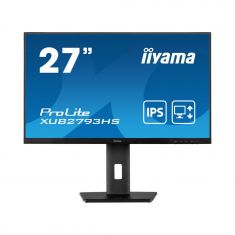 Ecran IIYAMA 27'' Dalle IPS Ultra mince 16:9 4ms 1920x1080 HDMI Displayport Haut-parleurs Noir  pied réglable en hauteur, pivot XUB2793HS-B5