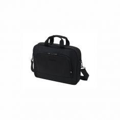 DICOTA Sacoche Ecologique TOP TRAVELLER BASE Noir  Pour PC Portable 13-14.1" Ultra legere Rembourré mousse haute densité Garantie a vie D31324-RPET"