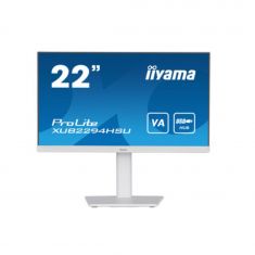 Moniteur IIYAMA 21,5" LED 16:9 4ms 1920x1080 DisplayPort HDMI USB HUB (2x3.0) Ultra mince haut-parleurs BLANC 15cm pied réglable en hauteur Pivot XUB2294HSU-W2