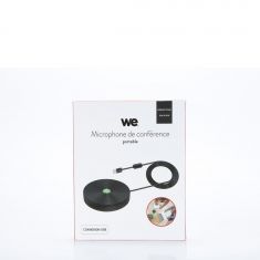 Microphone USB, design compact en métal, buton muet intégré,  LED indicatif, plug&play, compatible avec tous les systèmes d'exploitation, idéal pour les visios